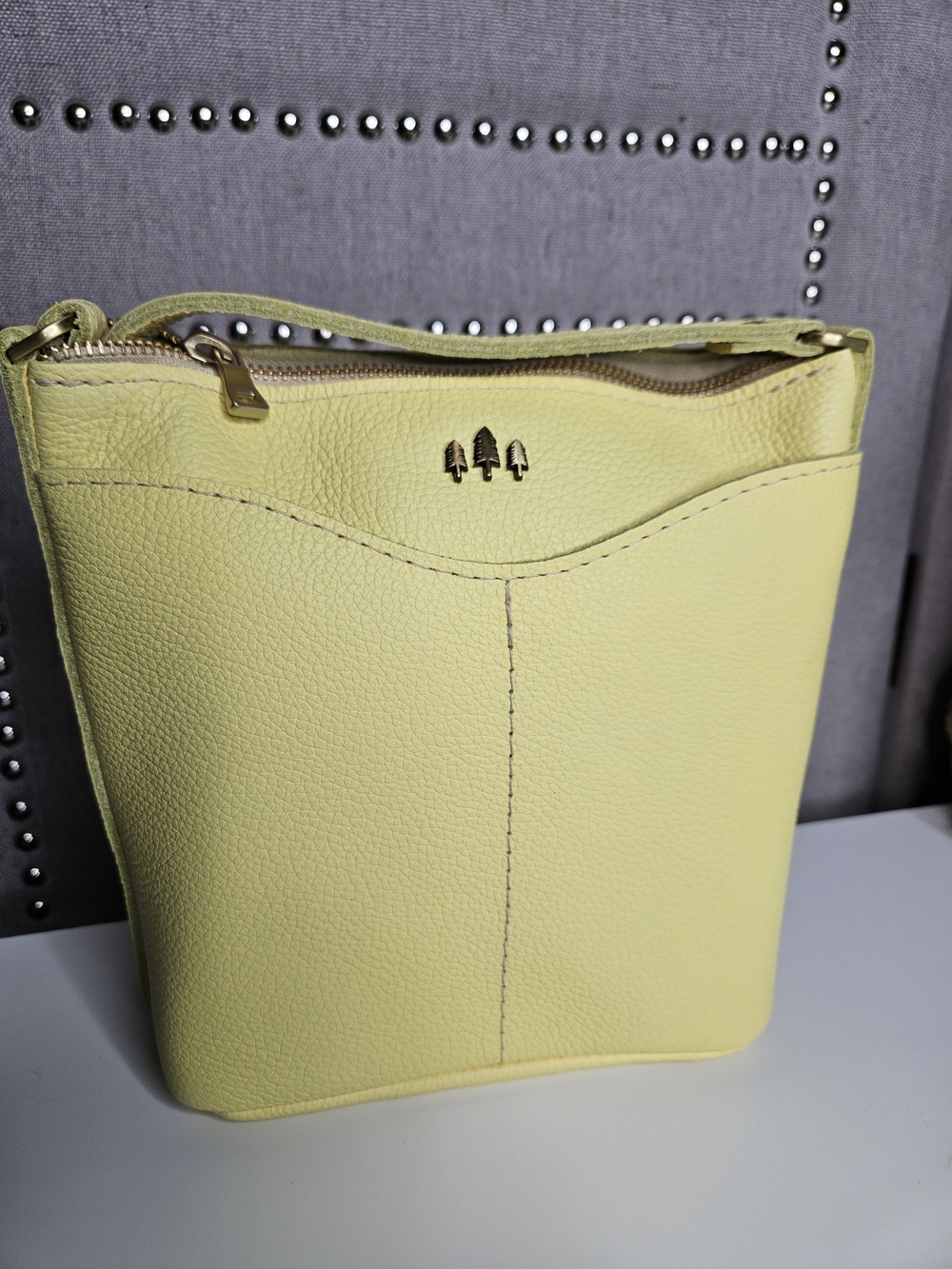 Portland Leather Goods Cypress Crossbody Bag Butter Bliss Yellow